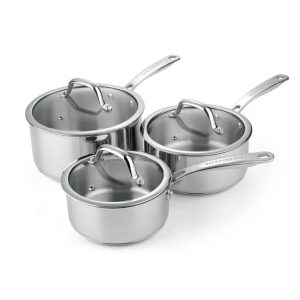 Rangemaster set of 3 saucepans