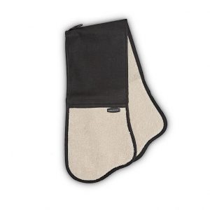 double oven glove cream black